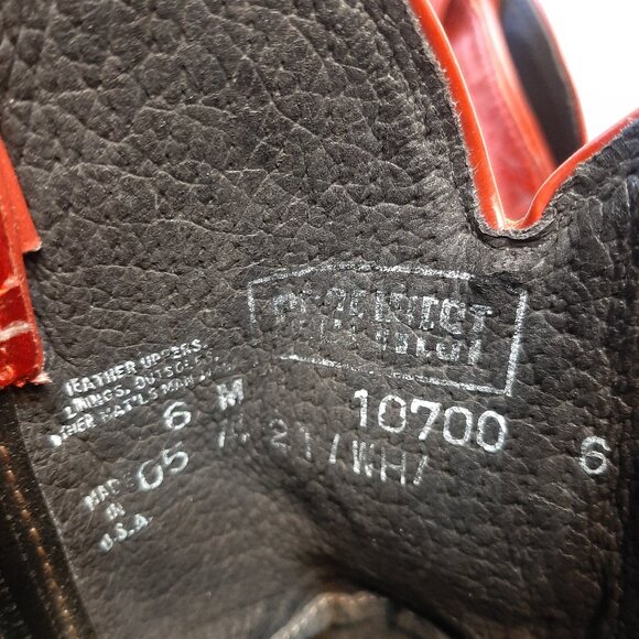 Vintage Code West Women’s Burgundy Red and Yellow Leather Cowboy Boots Size 6M - Picture 9 of 10